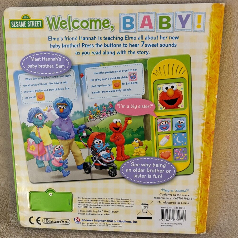 SESAME STREET WELCOME BABY! Sound Book - Picture 2 of 2